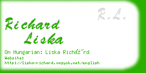 richard liska business card